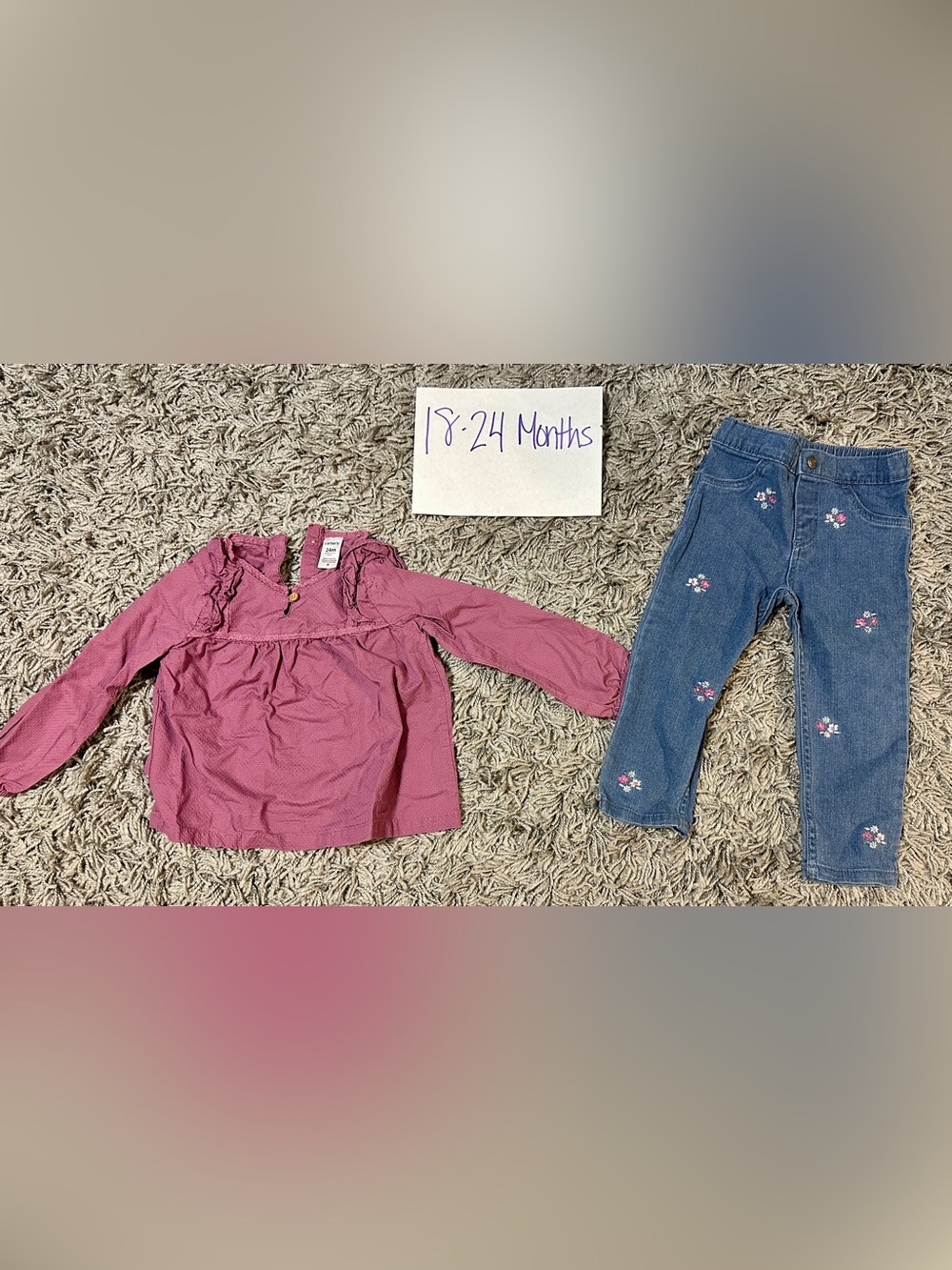 Carter's Dusty Rose Long-Sleeve Baby Top